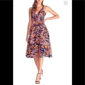 Wedding Guest Dress- Dress the Population Colorful Print/Sequin  S